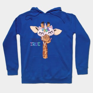 Unicorn Giraffe Dreams Come True Hoodie